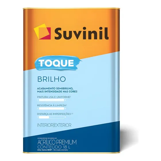 Tinta Acrílica Toque Semi-brilho Branco 18 L Suvinil