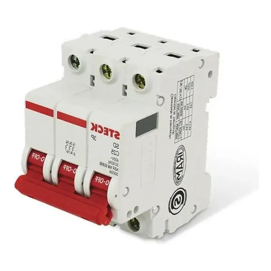 Disjuntor Steck Din Tripolar 50a Sd63 C Sdd63c50