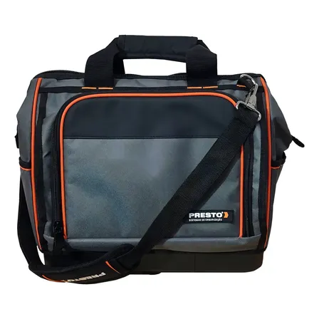 Bolsa Para Ferramentas 16 Polegadas Com Fundo Rígido Presto Cinza