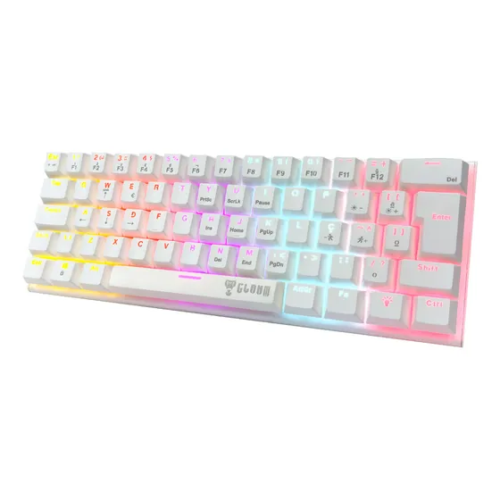 Teclado Mecânico Gamer Snow Walker V2 Branco RGB ABNT2