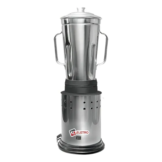 Liquidificador industrial Bivolt KD ELETRO de 4 litros com baixa rotação cor prata