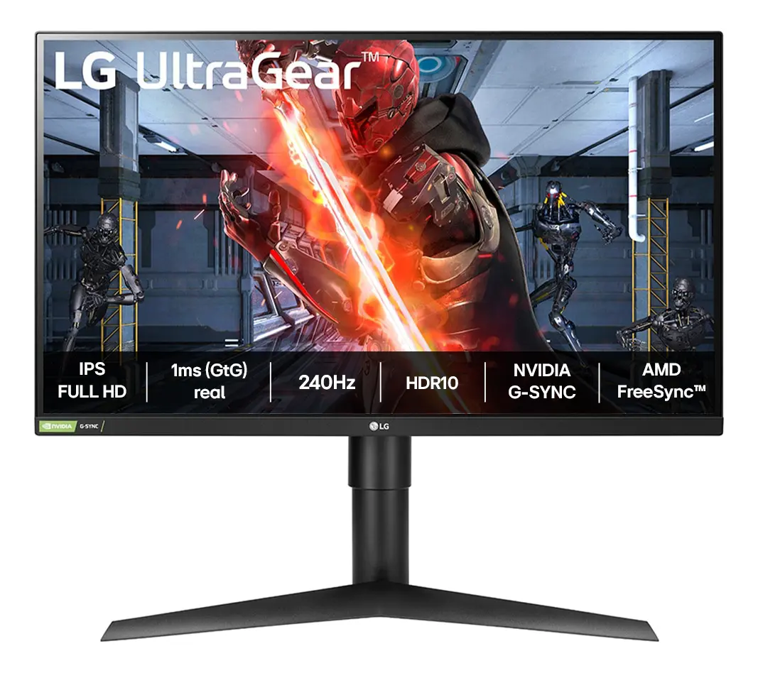 MONITOR GAMER ULTRAGEAR 27”- IPS FULL HD, 1MS, 240HZ, COMPATÍVEL COM G-SYNC, HDR10 E DESIGN 3-SIDE BORDERLESS, Preto- 27GN750