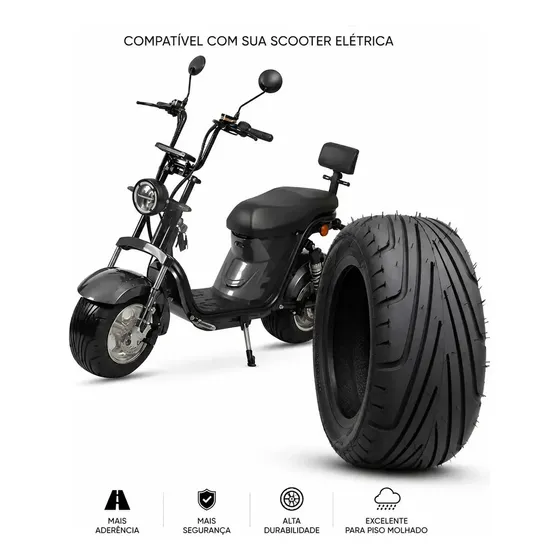 Pneu Scooter Moto Eletrica Citycoco 225/40-10 Aro 10 2000w
