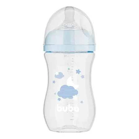 Buba Mamadeira Easy Flow Nuvem 270ml anticólica cor azul