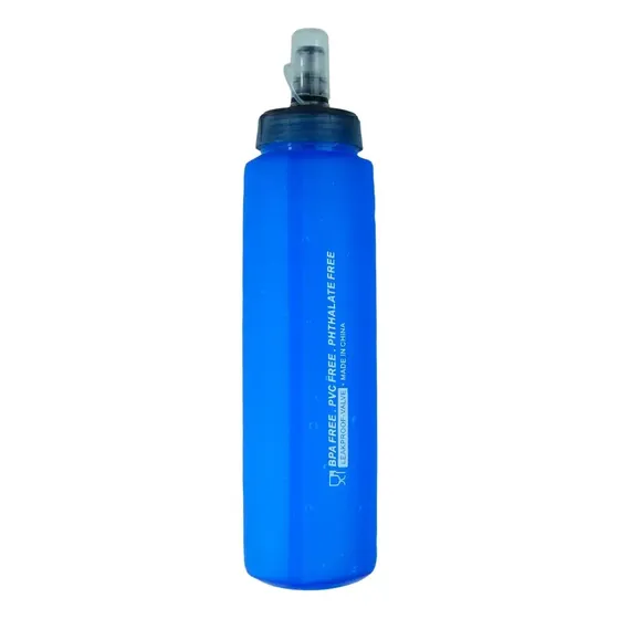 Garrafa Flexível Flask 500ml Bico Anti Vazamento Nautika Cor azul