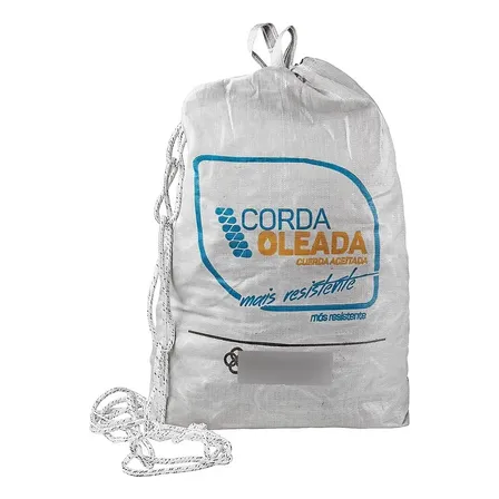 Corda Oleada Trançada 8mm Sacola Branco - 8mm X 200m