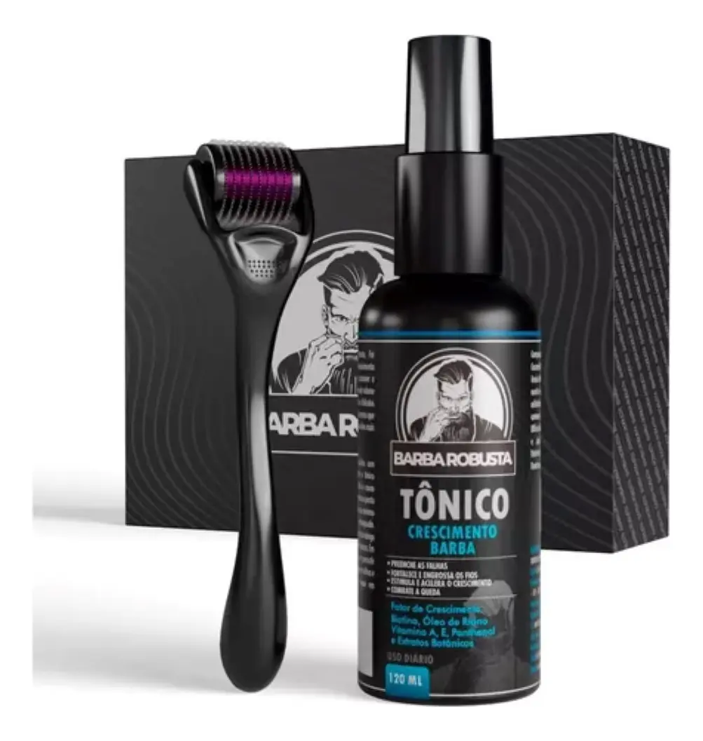 Dermaroller Microagulhamento Crescimento De Barba + Cabelo