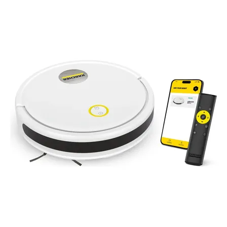 Robô Aspirador De Pó Kärcher Rcv 2 Com Navegação E Controle Remoto Bivolt. Branco