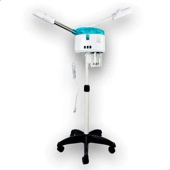 Vaporizador De Ozônio Quente Frio Capilar Facial Pedestal KD238A Cor Branco E Azul K.Skin