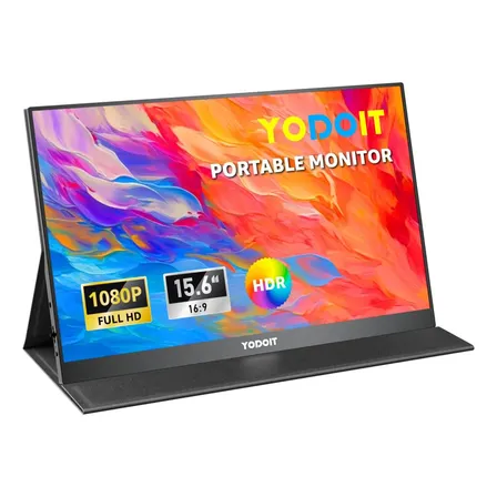 Monitor Portátil Yodoit 15.6" Full HD IPS para Trabalho e Jogos com USB-C e HDMI