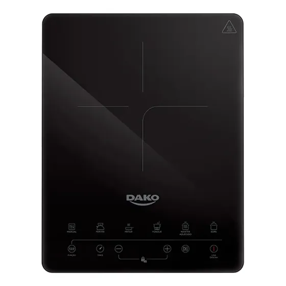 Cooktop De Indução Dako 1 Zona Portátil Com 10 Níveis De Potência E 1500w 127 V Preto 127v