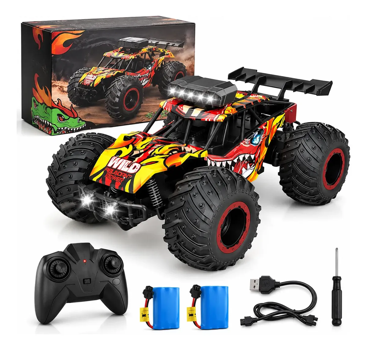 Carrinho Controle Remoto Dinos Liga Leve + 2baterias 1:16