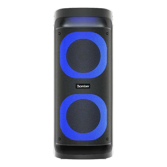 Caixa De Som Portátil Bluetooth Bomber Party 1360 8'' 1500w Som 360 Led Tws Bateria