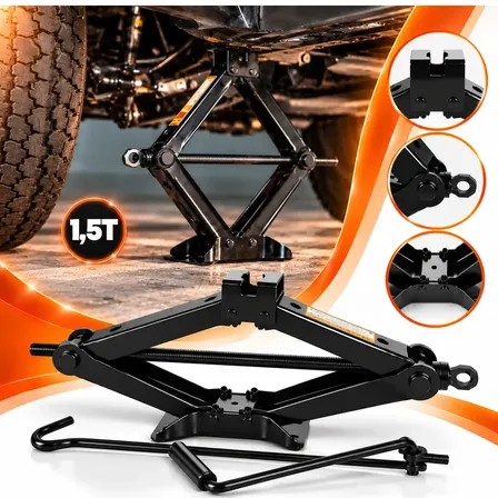 Macaco Mecânico Sanfona BC TOOLS 1.5t para Carros e Uso Industrial