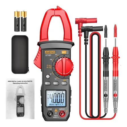 Alicate Amperímetro Profissional Com Estojo Aneng St181 Ncv