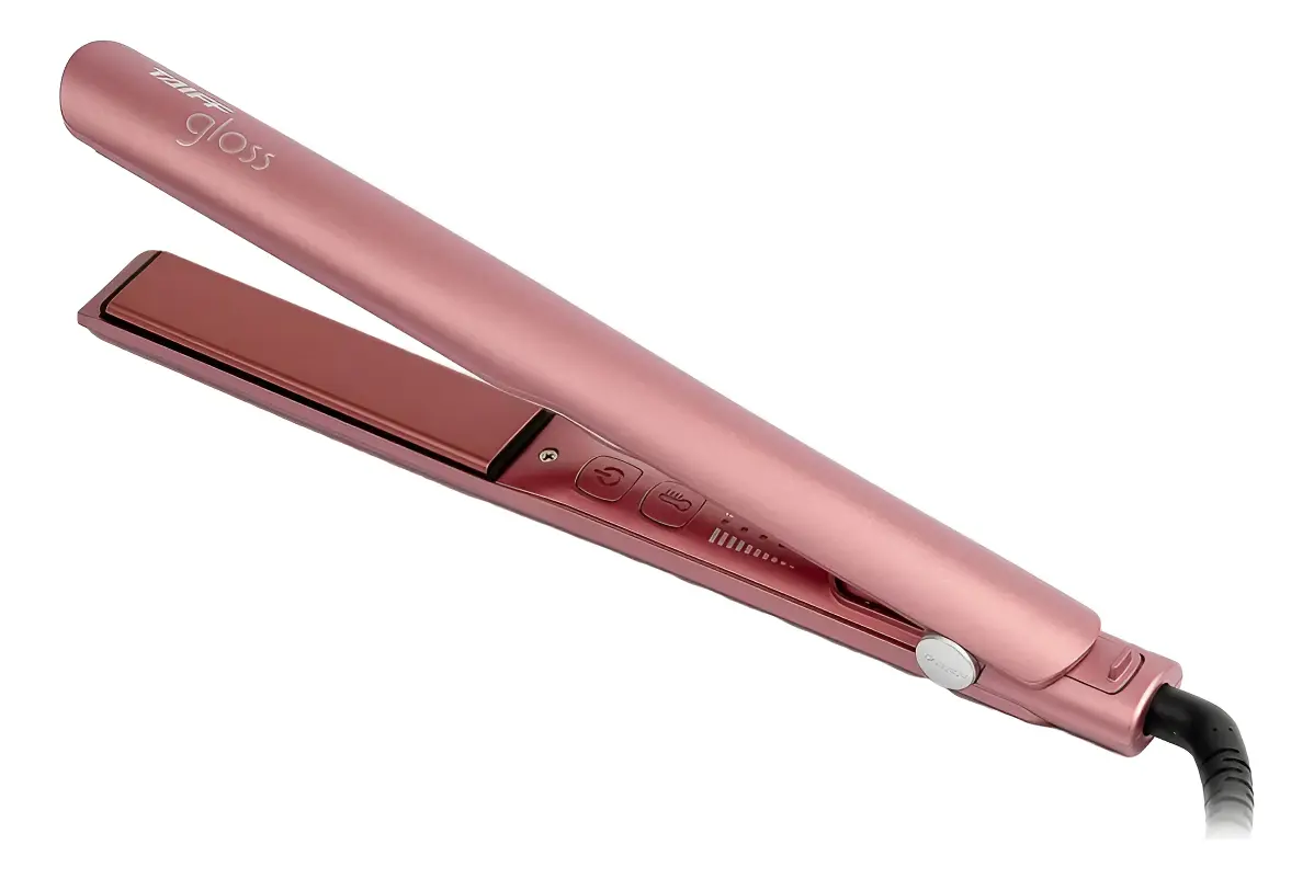 Prancha De Cabelo Gloss Rose Led Bivolt 150°c A 230°c Taiff Rose 127/220v