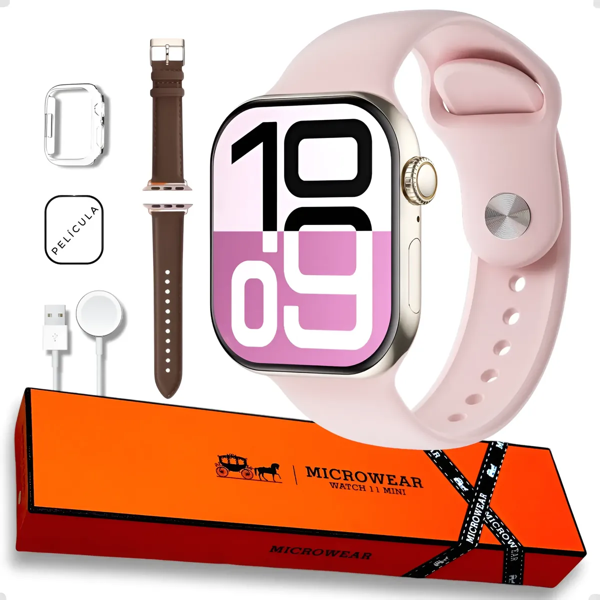 Relógio W11 Mini Smartwatch Serie11 Chatgpt Whatsap +brindes