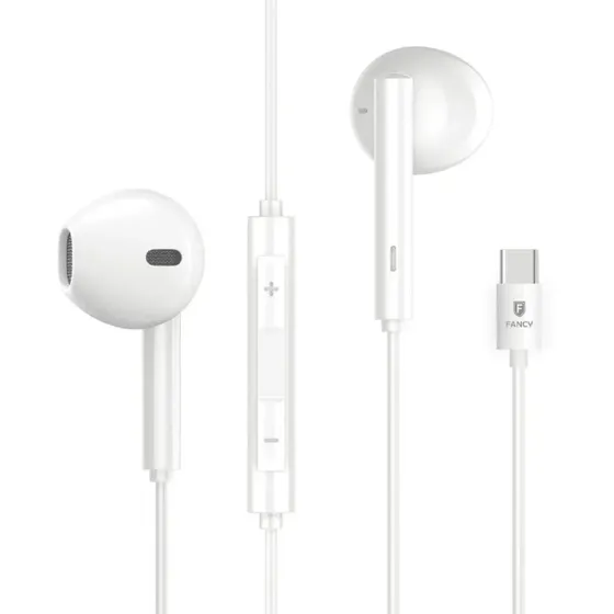 Fone De Ouvido Entrada Tipo C Cor Branco