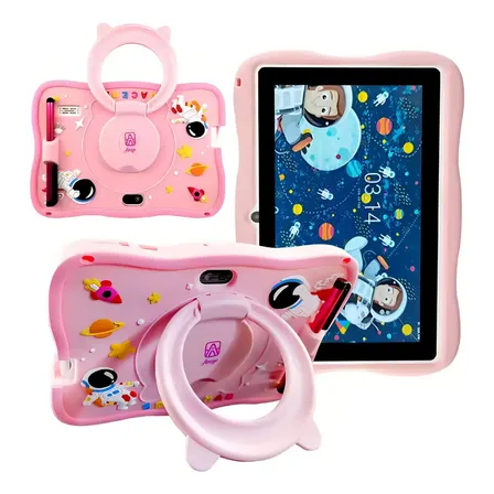 Tablet Infantil Kids Educativo Astronauta Rosa/azul 64gb Cor Rosa