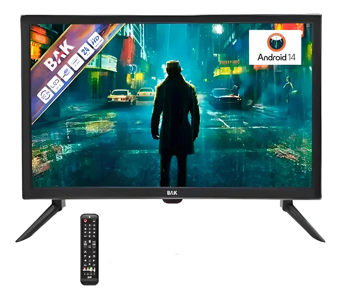 Tv Smart Android Full Hd Led 24 Polegadas Bak Android 14