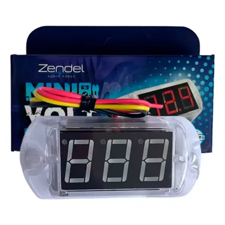 Mini Voltímetro Automotivo 12v 24v Medidor Bateria Zendel