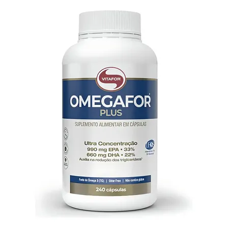 Ômega 3 Vitafor Omegafor Plus 240 Cápsulas Sem Sabor EPA DHA