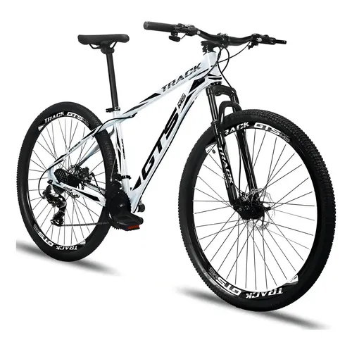 Bicicleta Aro 29 Gts Pro M5 Track 24 Marchas Freios A Disco Cor Branco Tamanho Do Quadro 15