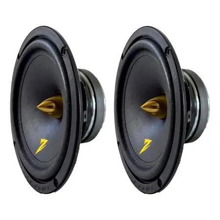 Alto Falante Midbass 6 120w Rms 4 Ohms Preto Zetta Audio Para Carro