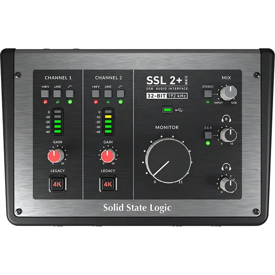 Interface De Áudio Solid State Logic Ssl 2+ Mkii 2x4 Usb Cor Cinza-escuro