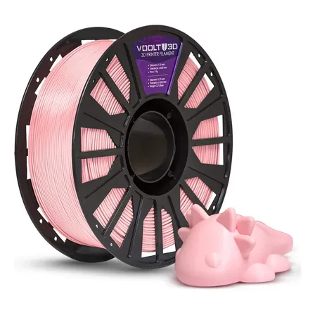 Filamento Voolt3d Pla 1.75mm Premium Alto Teor De Pureza 1kg Cor Rosa Bebe Rosa Bebê Velvet