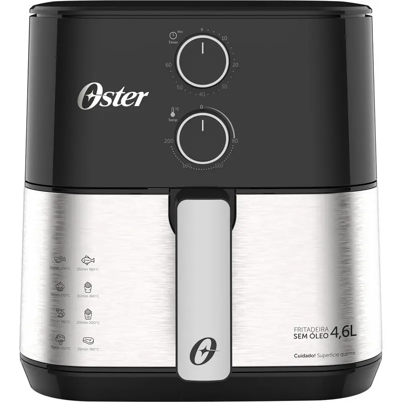 Fritadeira Elétrica Oster sem Óleo 4,6L Compact Inox 220V OFRT520