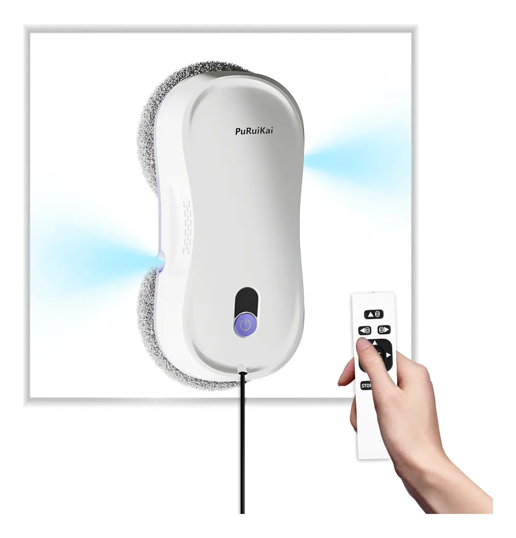Robô Inteligente Limpa Vidro Janelas Controle Branco Bivolt Branco 127/220v