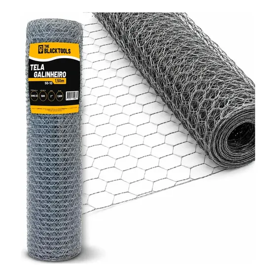 Tela De Arame Galvanizado Horta Galinheiro Fio 23 1,50x50m Bcg150 - The Black Tools