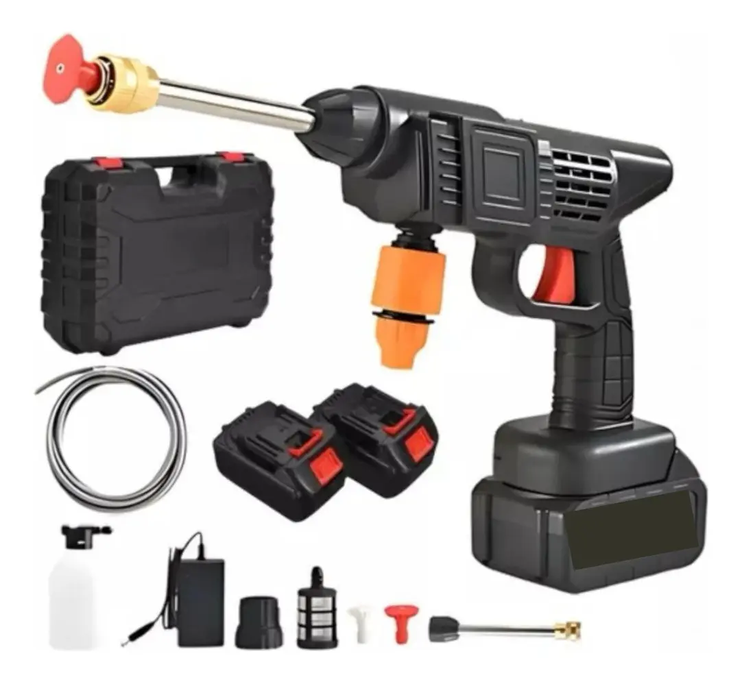Lavadora Potente Portátil 2 Baterias 110/220v 48v Potente Preto 127/220v 50/60