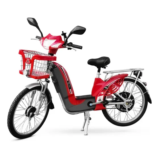 Bike Elétrica Bike Pop Bateria De Lítio 48v12ah 500w Cor Vermelho