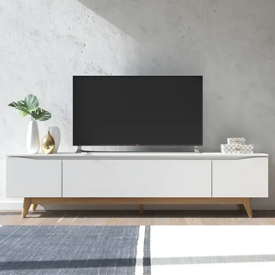 Rack para Tv 75 polegadas Flynt 220cm off white
