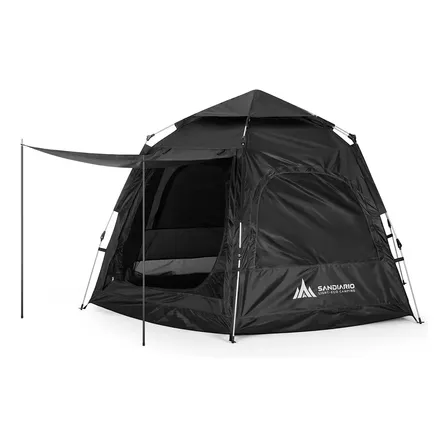 Sandiario An4 Barraca Camping Barraca Grande 4 Pessoas Upf50 Preto