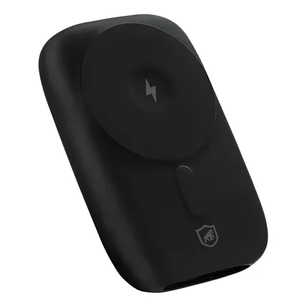 Carregador Portátil Wireless Power Delivery 10.00mah Até 18w 2 Em 1 Compatível Com Smartphone E Apple Watch Survivor Gshield Cor Preto