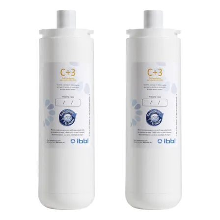 Kit 2 Refil C+3 Filtro Purificador De Água Ibbl Fr600 Atlantis Immaginare