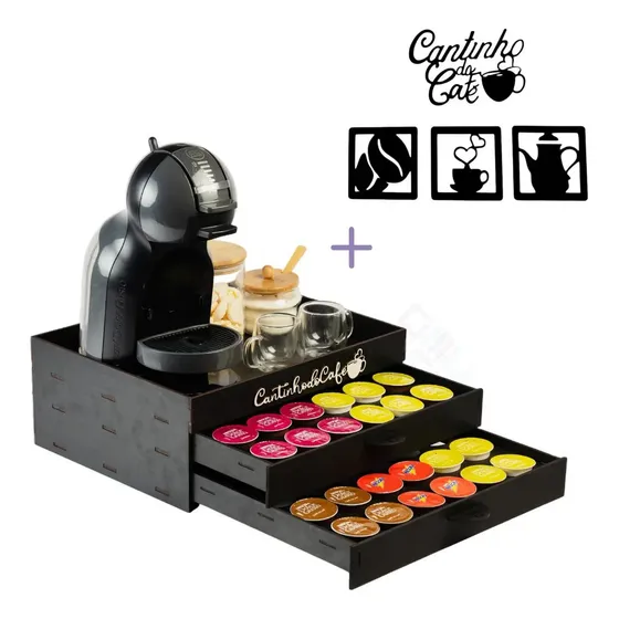 Porta cápsulas Bandeja 2 gavetas Dolce Gusto