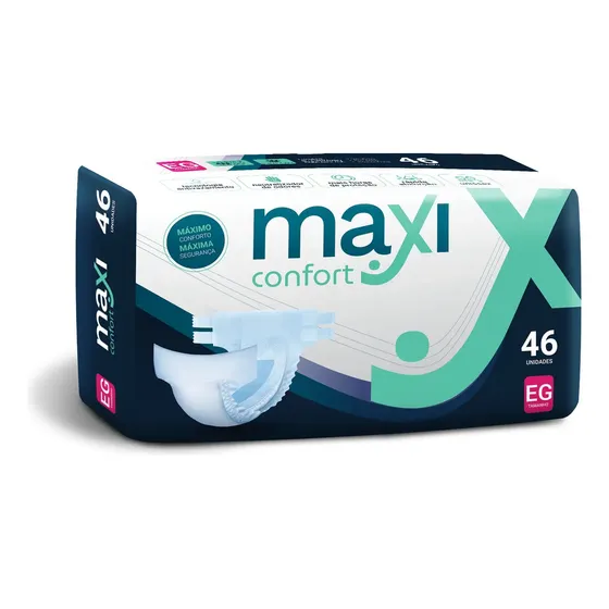 Fralda Geriátrica Maxiconfort C/46 Unidades Atacado Tamanho Extra grande