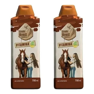 Kit Com 2 Shampoo Procanine Good Horse Com Vitamina A 700 Ml