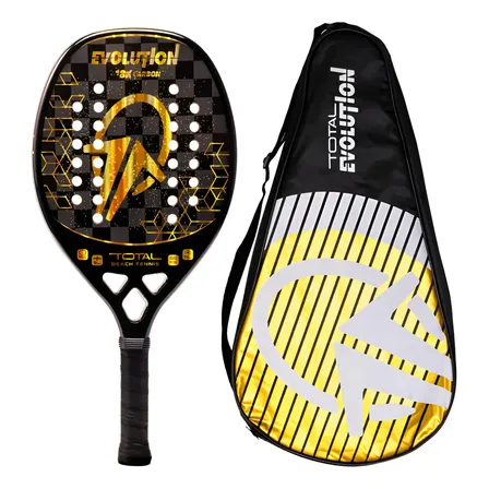 Raquete Beach Tennis Carbono 18k Total Evolution Golden Cor Dourado Ano 2026 | Leve E Equilibrada