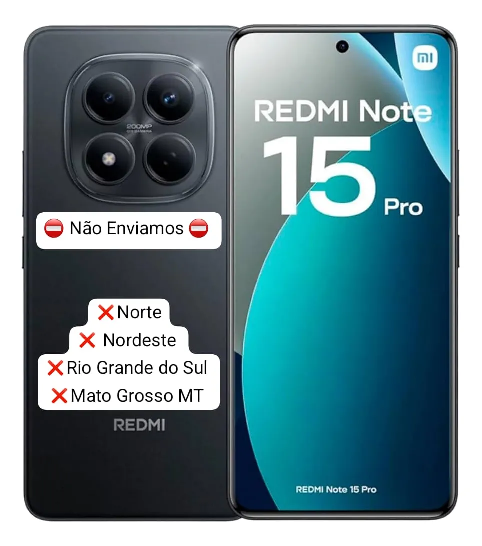 Xiaomi Redmi Note 15 Pro 5g 512 Gb Dual Sim 8 Gb Ram Orginal Preto