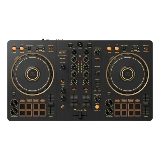 Controlador de DJ Pioneer DDJ-FLx4, 2 canais Gold, edição limitada
