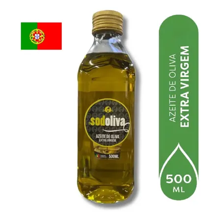 Óleo De Oliva Extra Virgem Português Sodoliva Vidro Sem Glúten 500 Ml