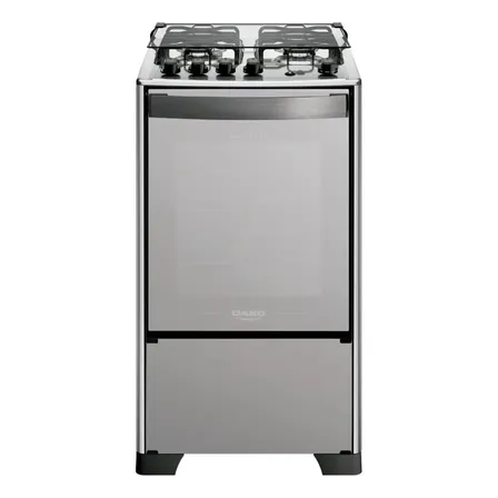 Fogão 4 Bocas Dako Magister Style Mesa Inox Espelhado Cor Preto