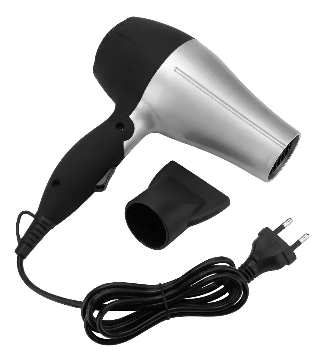 Secador Cabelo Compacto Portátil Dobrável 1200w Bivolt Pqno Cinza 127/220v