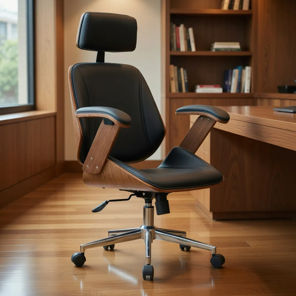 Cadeira Presidente Executiva Couro Ergonômica Escritório