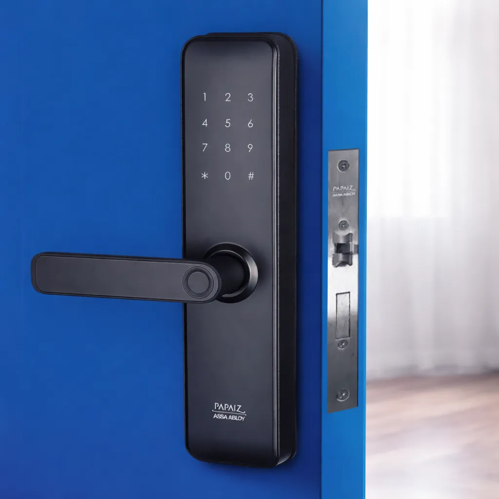 Fechadura Eletrônica Porta Madeira Biometria Senha Fit Lock Preto